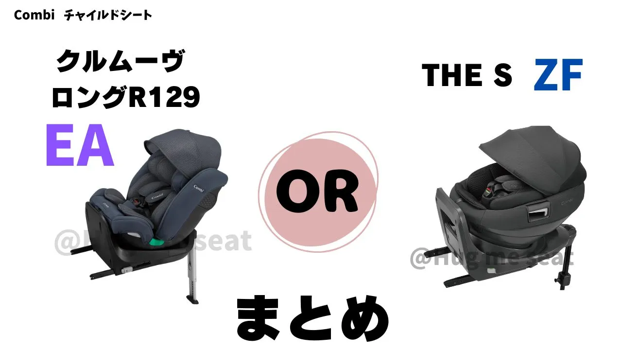 クルムーヴロングR129EAとTHE S ZFの違いのまとめ