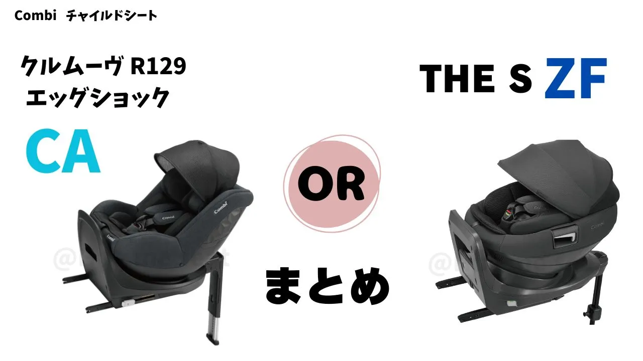 クルムーヴR129エッグショックCAとTHE S ZFの違いのまとめ