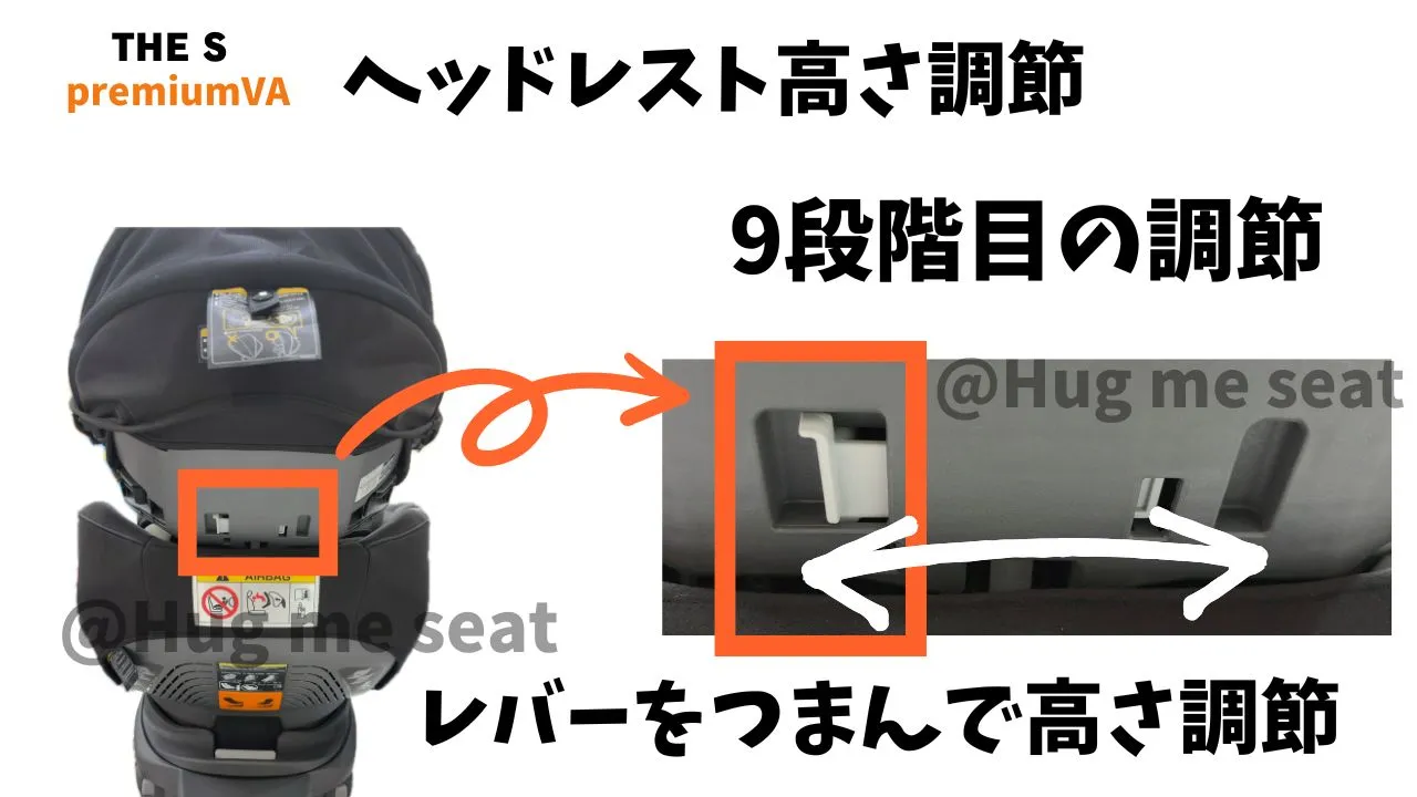 THE S premiumVAのヘッドレストの高さ調節の方法9段階目