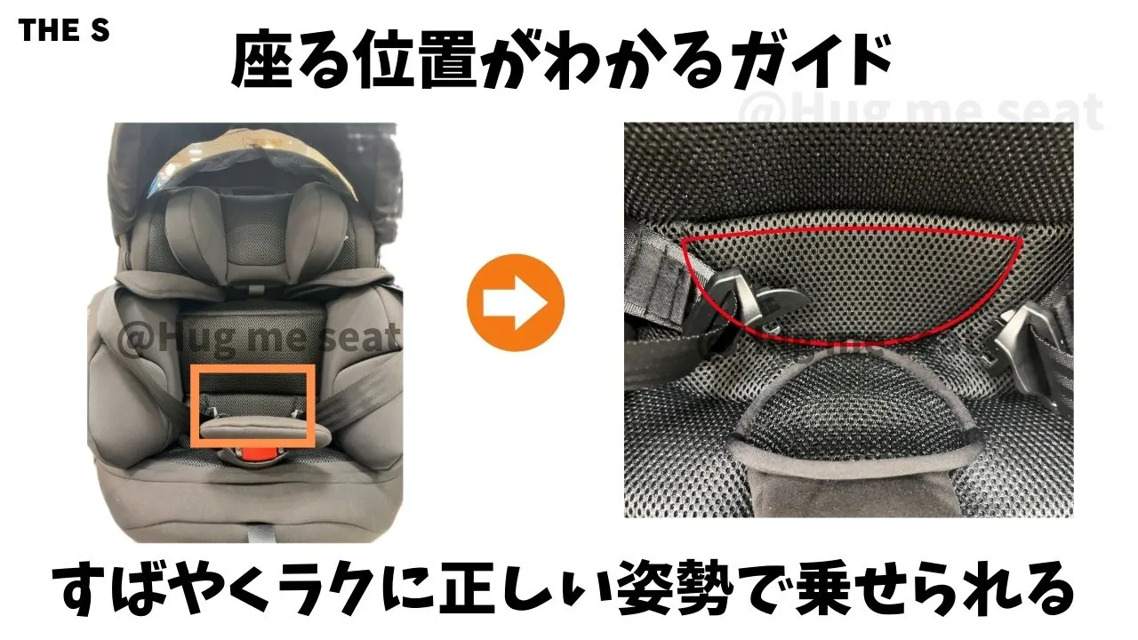 THE S ZFの座る位置がわかる機能